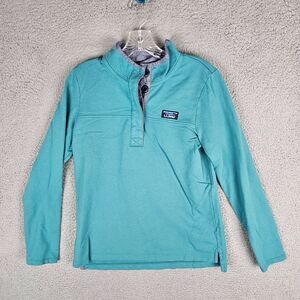 LL Bean Womens Size Small Soft Cotton Rugby 1/4 Zip Henley Shirt 501541